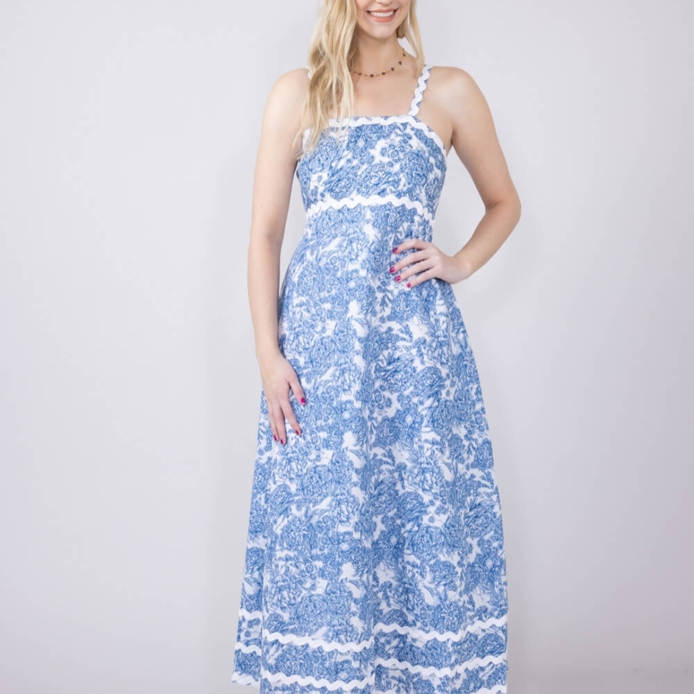 Simply Southern Blue and White Maxi Dress